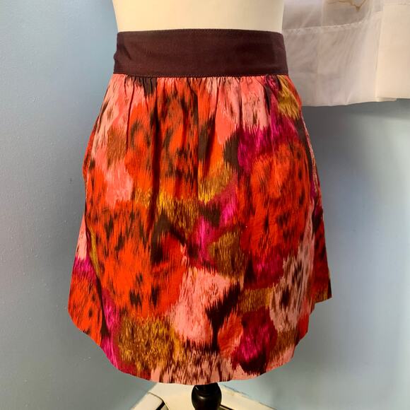 J. Crew Factory Dresses & Skirts - J. Crew Factory Watercolor Print A-Line Mini Skirt Size 10